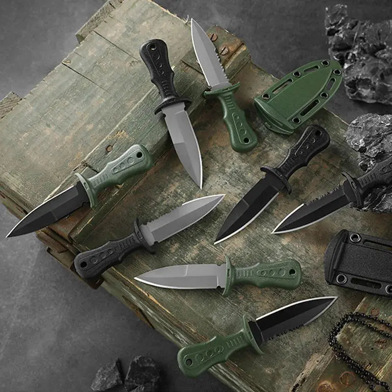 New Outdoor Camping Stainless Steel Knife – EDC High Hardness, Sharp Fruit Knife for Wilderness Survival & Self-Defense