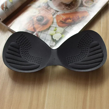 Thick Invisible Removable Push-Up Bra Pads – Latex Swimwear Inserts for Women, Chest Foam Cups