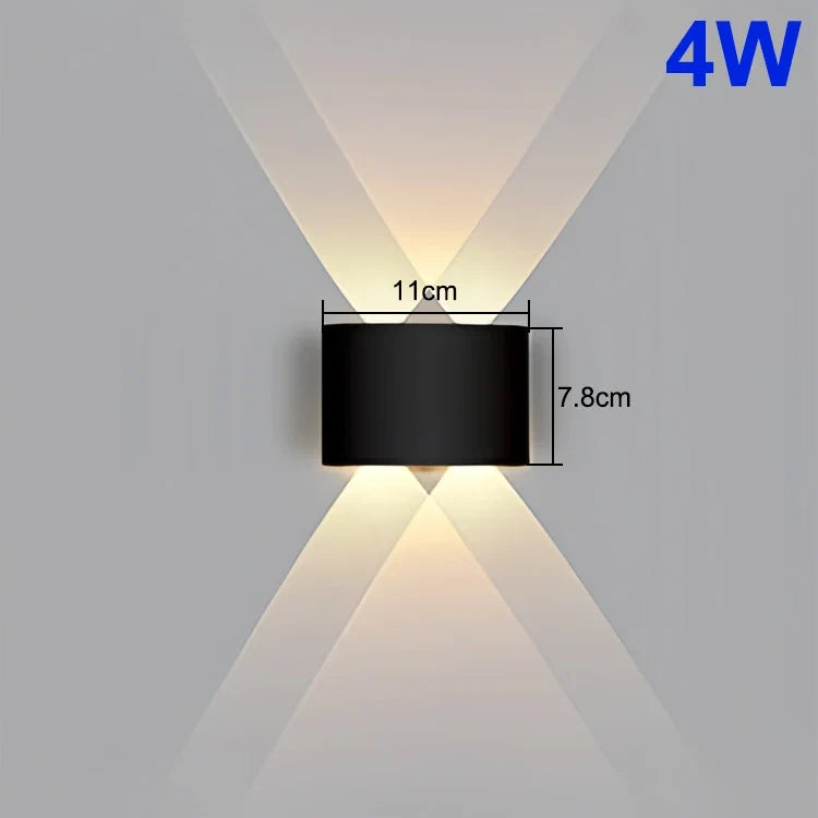 Up & Down LED Wall Lamp - Waterproof Modern Indoor & Outdoor Lighting for Bedroom, Living Room & Corridor