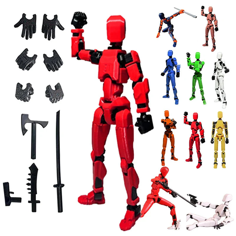 13-Joint Articulated Figure – Movable DIY 3D Printed Action Doll for Stop Motion & Animation