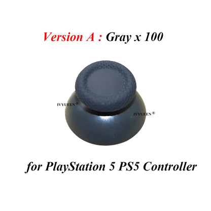 IVYUEEN 100PCS Black Analog Stick Caps – Thumb Grip Covers for PS5, PS4, PS3 & Xbox Controllers