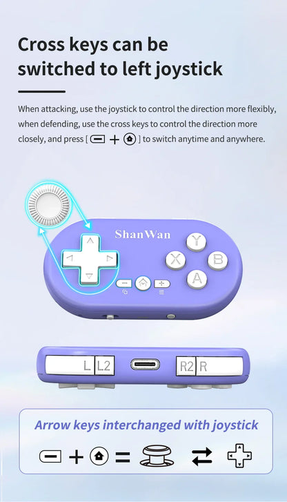 Mini Bluetooth Gamepad Controller – Wireless Gaming Joystick for iPhone, Android, PS4/PS3, Switch, Xbox, PC & TV Mobile Game Pad