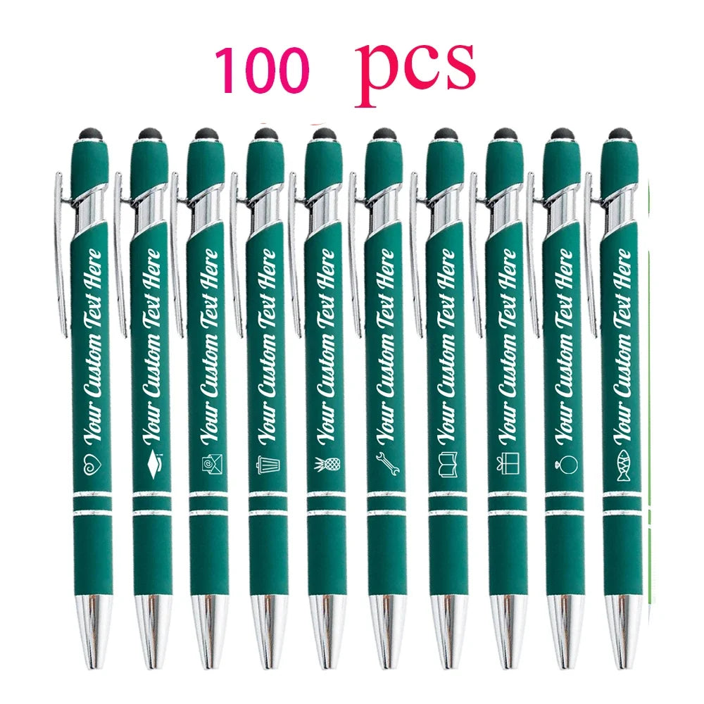 Customized Ballpoint Pen with Stylus - Personalized Metal Name & Logo Pen for Business, Graduation & Gifts
