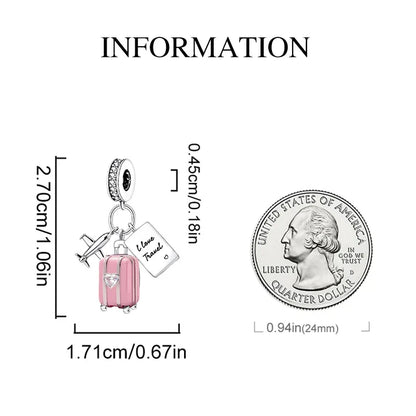 925 Sterling Silver Paw Heart Charm - Zircon Red Love Pendant Bead for DIY Bracelets & Women’s Fine Jewelry