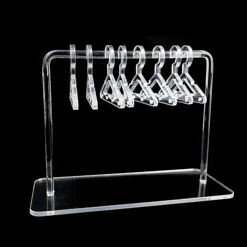 16pcs Hanger-Shaped Jewelry Holders – Personalized Earring Display Racks & Organizer Stands