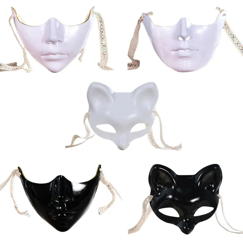 Masquerade Half Face Mask for Men & Women – Cosplay Halloween Eyemask, Costume Eye & Mouth Cover