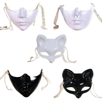 Masquerade Half Face Mask for Men & Women – Cosplay Halloween Eyemask, Costume Eye & Mouth Cover