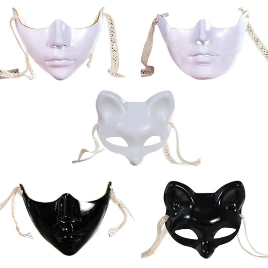 Masquerade Half Face Mask for Men & Women – Cosplay Halloween Eyemask, Costume Eye & Mouth Cover