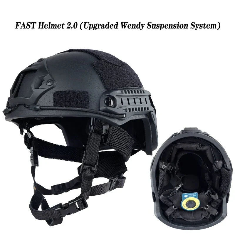FAST Tactical Kevlar Helmet – High-Quality Suspended Pad Helmet for Outdoor, Hunting & Military Use