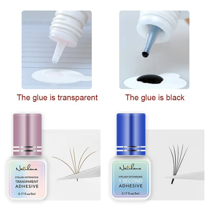 Professional Eyelash Extension Glue - 5ml Fast Drying Lash Adhesive with 0.3S-3S Dry Time for Strong False Lash Application