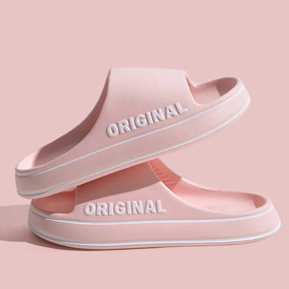Women's Ultra-Light Thick Sole Beach Slides: Soft Sandals for Summer Seaside - Fashionable Anti-Slip Bathroom Slippers