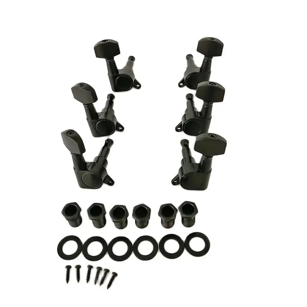 6PCS Locking Guitar Tuning Pegs – 3L3R String Tuners for Acoustic Guitar with Machine Head Knobs