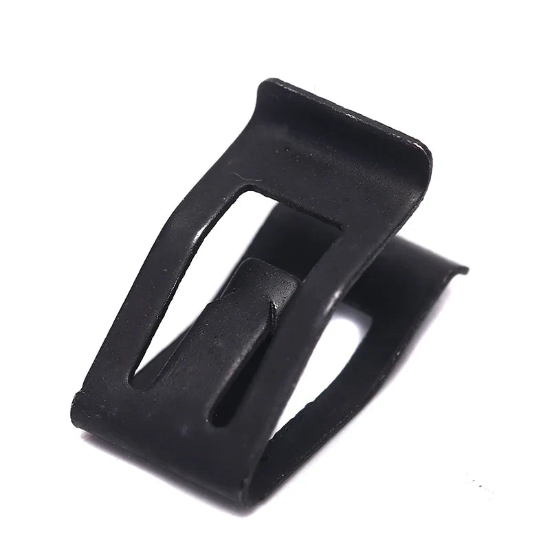 10Pcs Universal Car Front Console Trim Clips - Black Metal Rivet Fasteners for Dashboard Auto Retainer