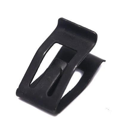 10Pcs Universal Car Front Console Trim Clips - Black Metal Rivet Fasteners for Dashboard Auto Retainer