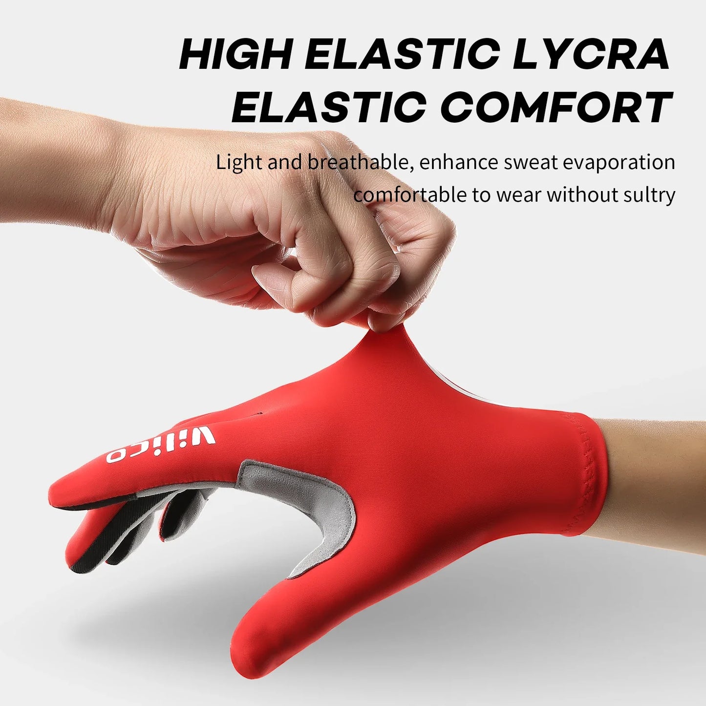 Touch Screen Cycling Gloves – Full & Half Finger Gel MTB Road Bike Gloves for Men & Women, Shock-Absorbing Racing & Sports Bicycle Gloves