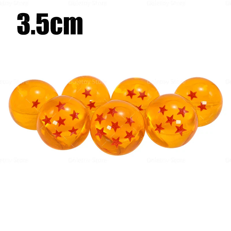 Dragon Ball Z 1:1 7-Star Crystal Balls Set — Orange & Blue Shenron Dragon PVC Figures, Complete Collectible Set