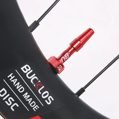 BUCKLOS Tubeless Presta Valves 40–100mm — Aluminum Alloy Bike Valve Stem for Road & MTB