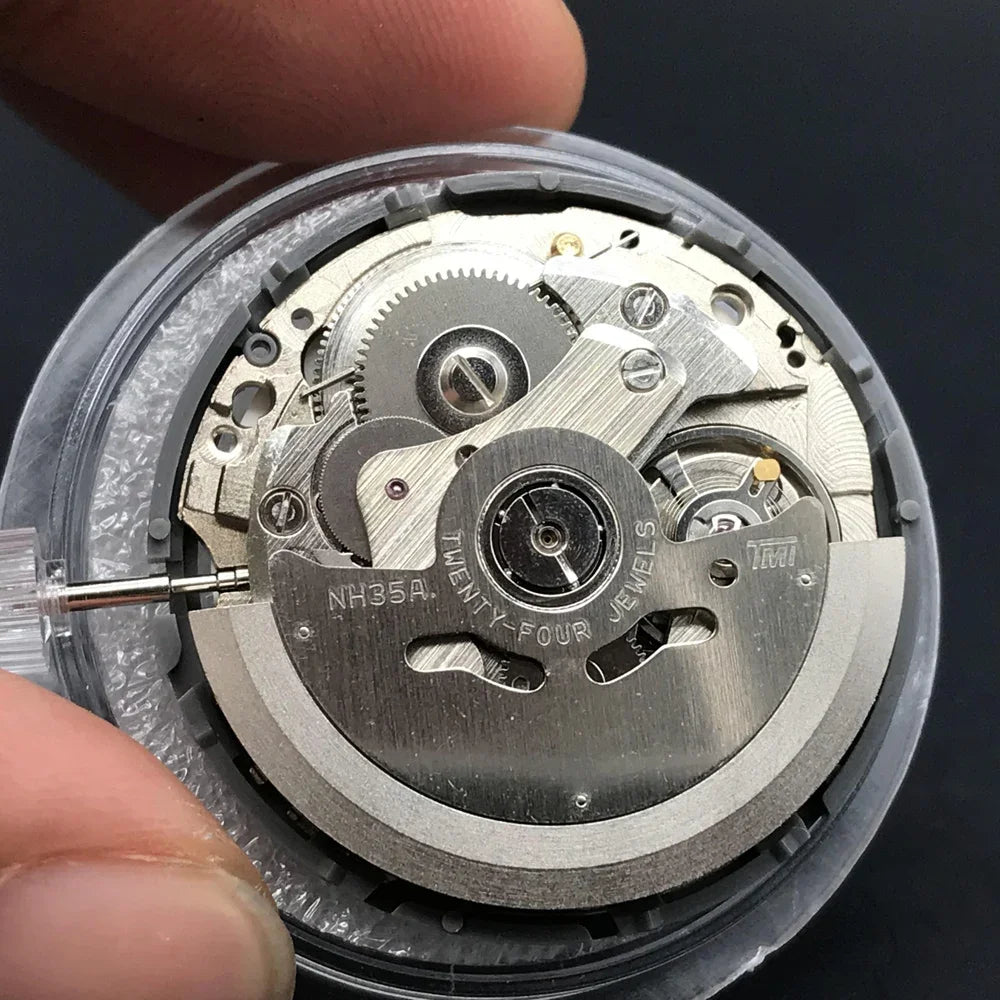 NH35A Premium Automatic Movement – 24 Jewels, White Date Wheel, Self-Winding & High Accuracy Replacement