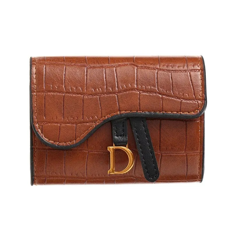 Women's Luxury PU Leather Card Holder Wallet: Mini Letter Wallet with Multi Card Slots - Small, Multi-Functional Clutch Bag