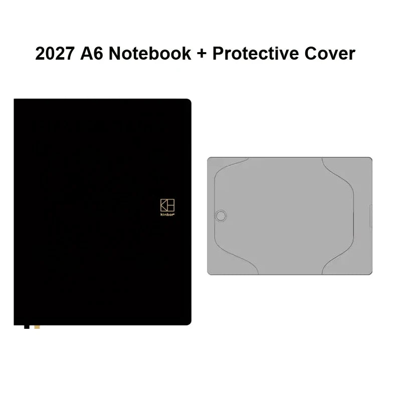 Kinbor 2027 A5/A6 Planner Notebook - Full-Year Daily Journal & Monthly Agenda for Time Management