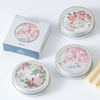 Long-Lasting Floral Solid Perfume Balm – Magnolia, Orchid & Gardenia Scented Fragrance for Women | Romantic Dating & Daily Use