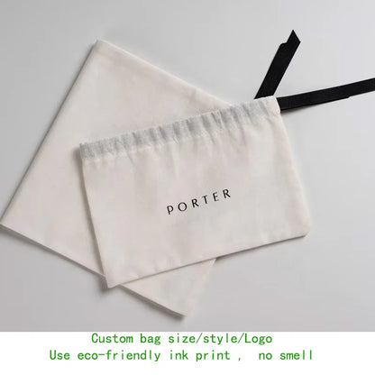 Small White Cotton Gift Bags – Custom Muslin Drawstring Pouches 5x7cm 8x10cm 9x12cm for Party, Candy, Jewelry Favor