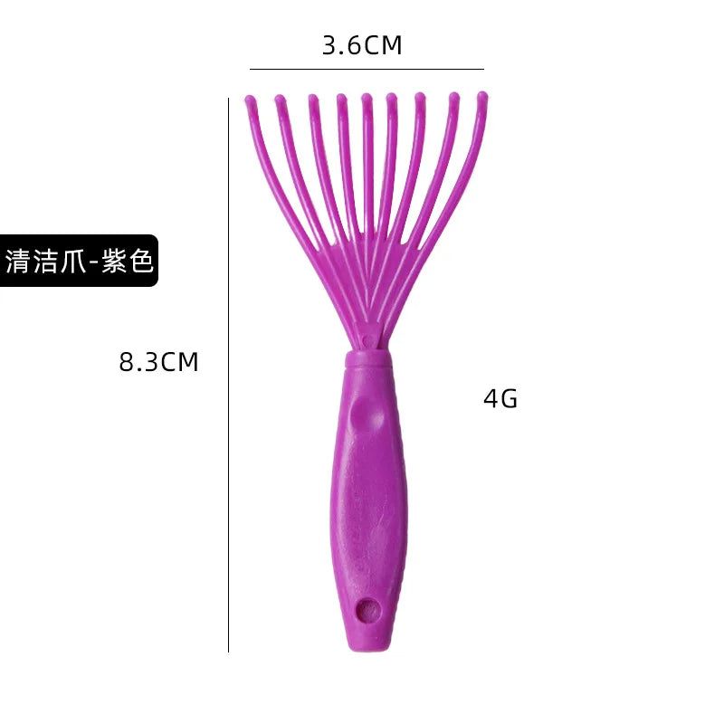 Professional Hair Salon Comb & Brush Cleaner – Aluminum Comb with Plastic Handle for Hair Removal