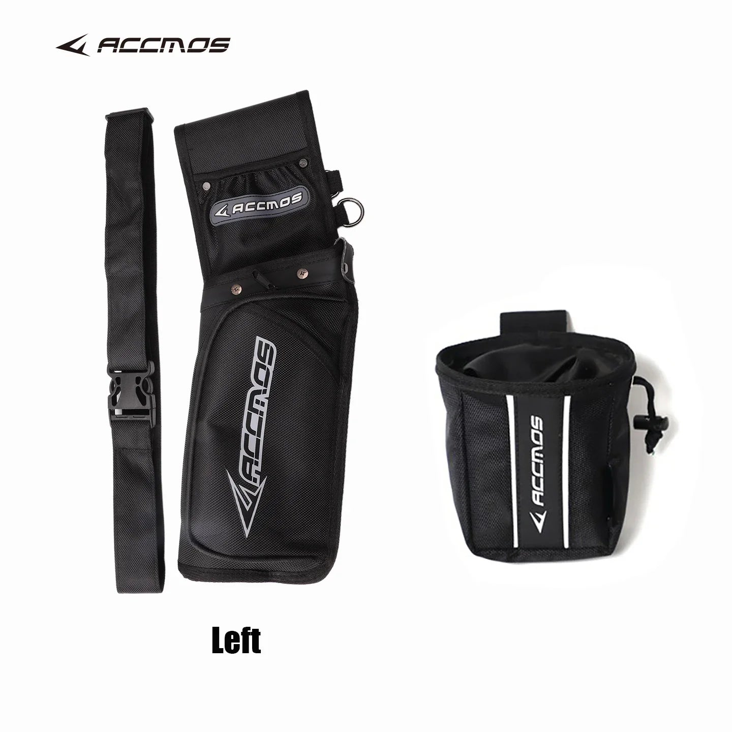 ACCMOS Right/Left Hand Arrow Quiver – Recurve & Compound Bow Holder for Hunting & Shooting
