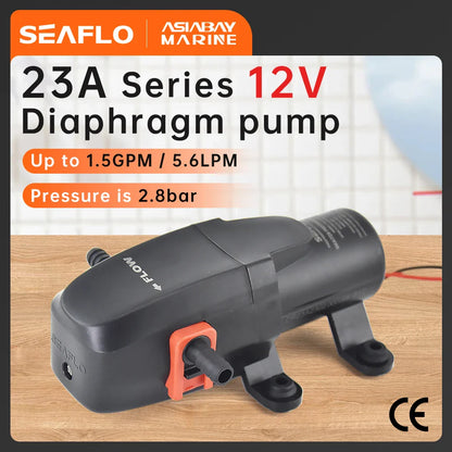 SEAFLO 12V 23A 40 PSI Automatic Marine Water Pump – Self-Priming Electric Diaphragm Pump for Boat, RV & Caravan High Pressure