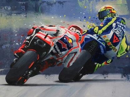 Marquez 5D Diamond Painting Motorcycle – DIY Sports Diamond Embroidery Mosaic Oil Painting for Home Decor and Gift