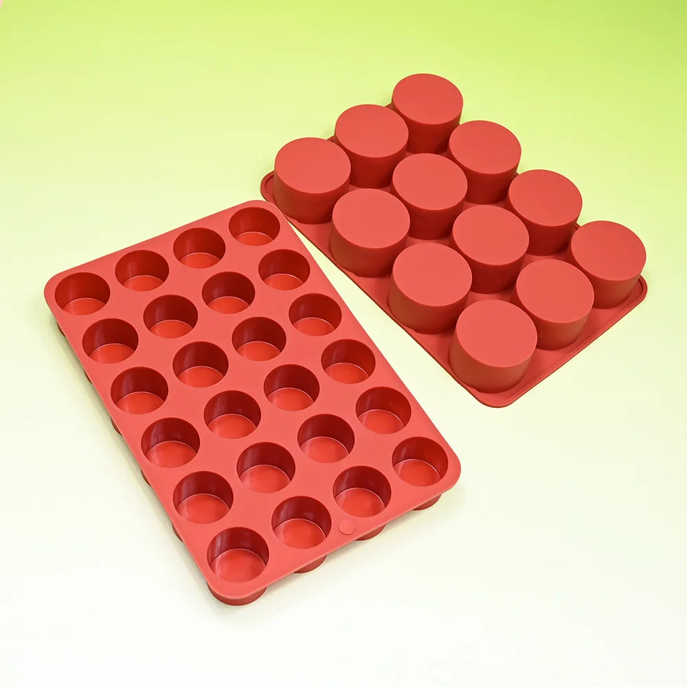 Cylinder-Shaped Silicone Mold — DIY Soap, Chocolate, Cookie Sandwich, Jelly, Pudding & Candy Baking Tool
