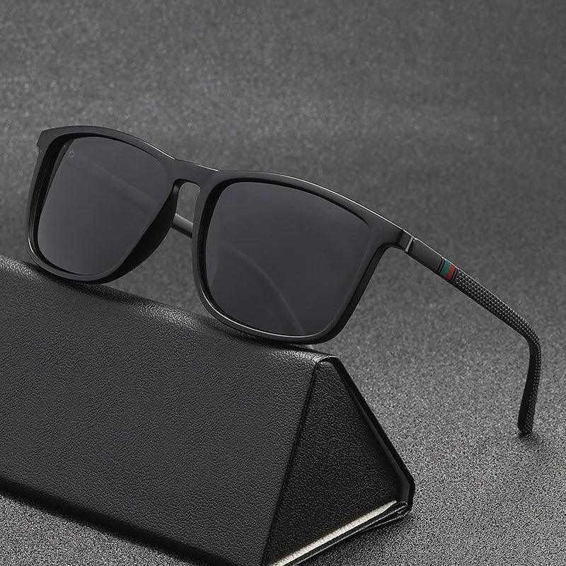 Outdoor Driving Sunglasses - Classic Polarized Square Large Frame Glasses for Men & Women, Fishing Sunglasses