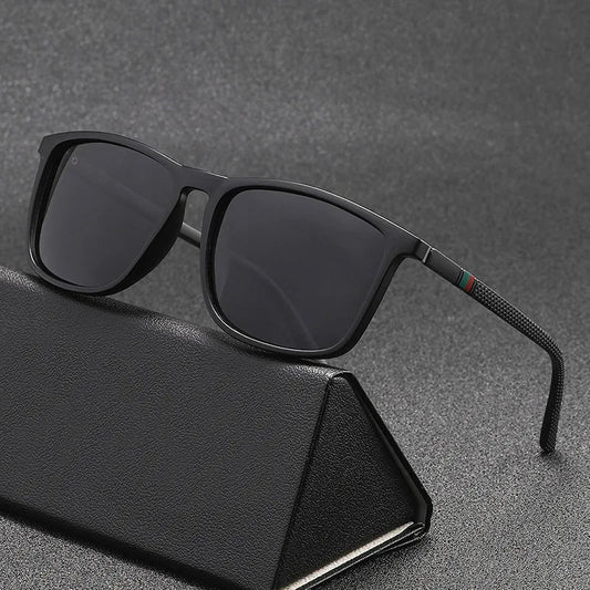 Outdoor Driving Sunglasses - Classic Polarized Square Large Frame Glasses for Men & Women, Fishing Sunglasses