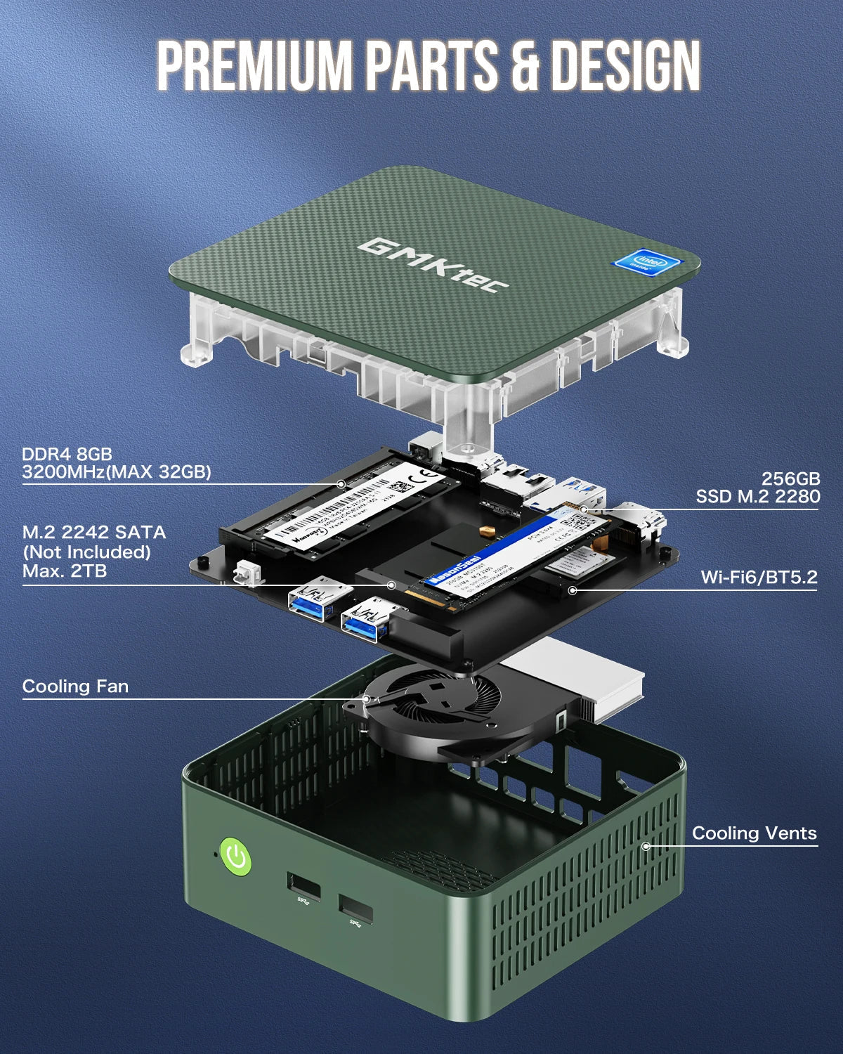 GMKtec G3 Mini PC – Intel Alder Lake N100, Windows 11 Pro, 8/16GB RAM, 256/512GB SSD, WiFi 6 & BT5.2 Desktop Computer