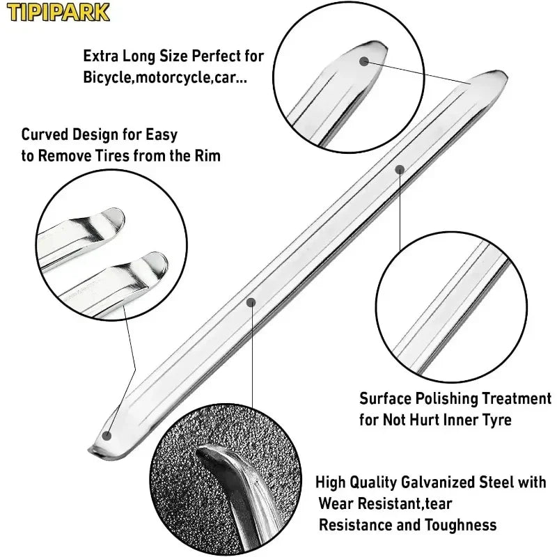 Car Tire Wrench & Rim Opener Tool – Steel Tire Iron Lever for Car, Motorcycle & Bicycle Repair