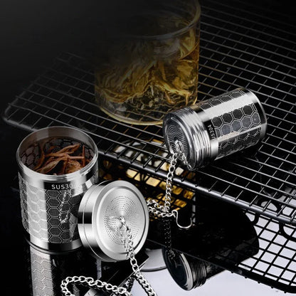Stainless Steel Tea Infuser – Extra Fine Mesh Strainer for Loose Tea with Extended Chain Hook