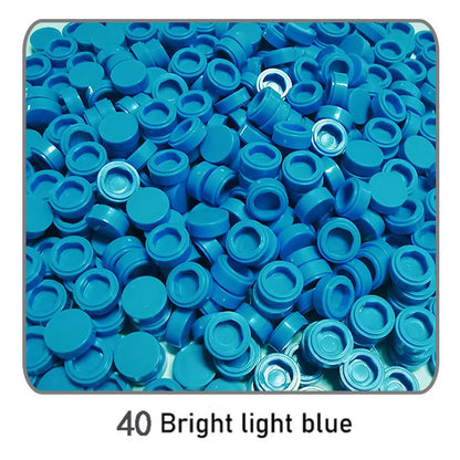 1000Pcs 1x1 Round Building Blocks Set - 52 Color DIY Creative Educational Bricks Compatible with 98138 Toy Kits for Kids