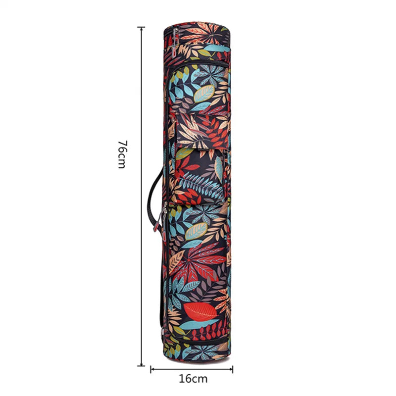Printed Yoga Mat Bag: Men's & Women's Sports Backpack for Pilates, Fitness, Dance - Gym Mat Cover & Yoga Accessories Holder