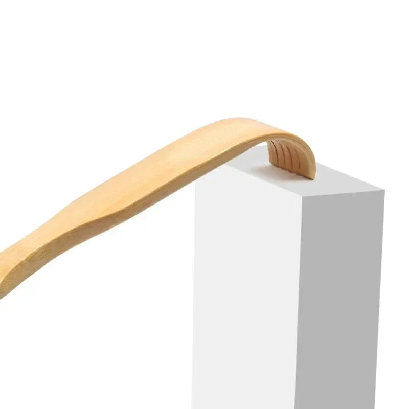 Bamboo Back Scratcher and Body Roller - Durable Wooden Massager Stick