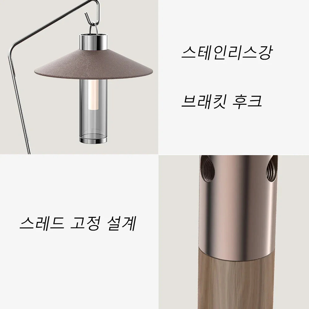 TARKA Camping Tabletop Lantern Stand - Detachable Light Rack with Universal Hanging Hooks for Desktop Lighting