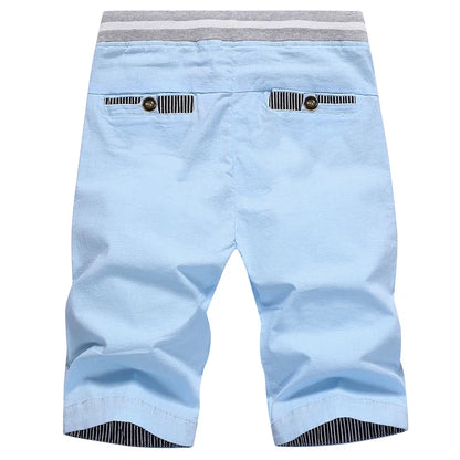 Men’s Summer Cotton Casual Shorts – Linen Bermuda Beach Shorts Plus Size 4XL Fashion Joggers