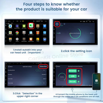 Carlinkit Wired/Wireless CarPlay and Android Auto Dongle – Mirror for Modifying Android Screen, Compatible with iOS 14 and 15