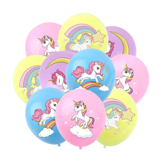 PTRATHY Unicorn Balloons - Latex Cartoon Animal Balloons for Kids, Perfect for Baby Showers, Birthday Parties, and Decorations