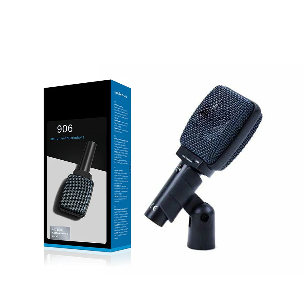 High-Quality E906 Super-Cardioid Microphone – Cardioid Instrument Microphone with Clamp, Hot Selling