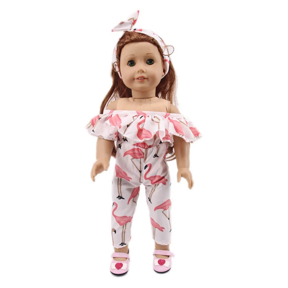 Doll Clothing Pink Series – Skirts, Swimsuits & Outfit Sets for 43cm & 18-Inch American Dolls, Accessories for Our Generation Toys
