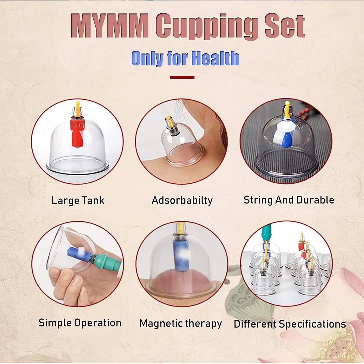 32PCS Professional Vacuum Cupping Set — Body Massager with Suction Cups for Relaxation, Detox & Anti-Cellulite Therapy