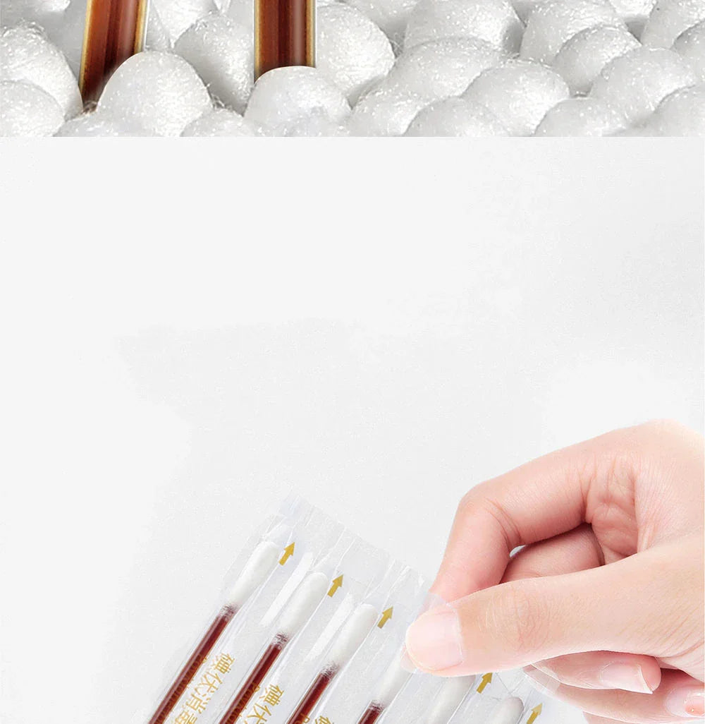 50PCS Medical Alcohol Swabs – Disposable Iodine Disinfecting Cotton Sticks for First Aid & Home Use