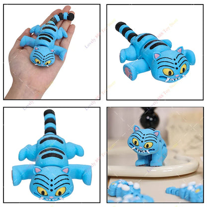 3D Printed Kpop Demon Hunters Flexi Figurine – Derpy Tiger Anime Movie Toy Model Ornament, Collectible Fan Gift