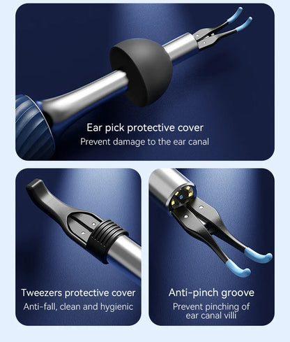 Visual Ear Cleaner with Camera – Ear Wax Removal Tool with 12MP, Ear Pick, Tweezers & 6 Ear Spoons for Ear Care
