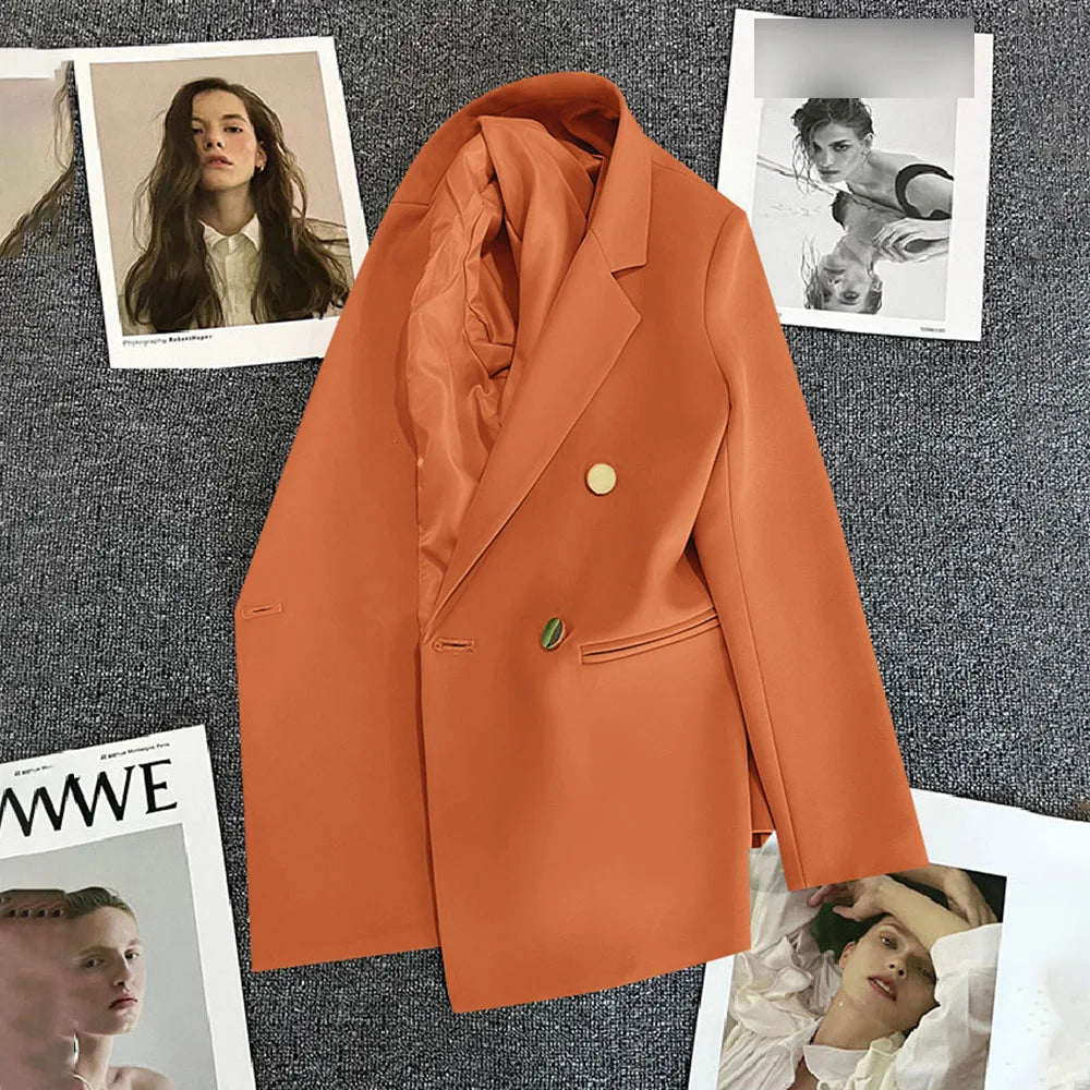 2023 Women's Elegant Single Button Blazer – Slim Fit Long Sleeve Office Jacket for Autumn & Winter